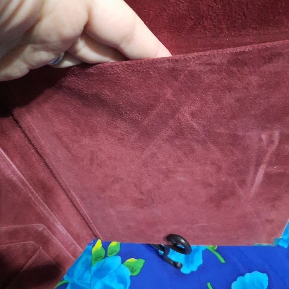 Vtg Amiet Notebook Holder Burgundy Eel Skin Hard Side Leather Inner Gorgeous - Picture 5 of 8